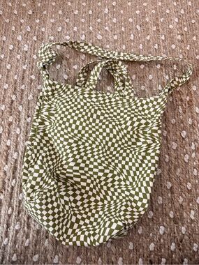 BAGGU Horizontal Duck Bag – Moss Trippy Checker
